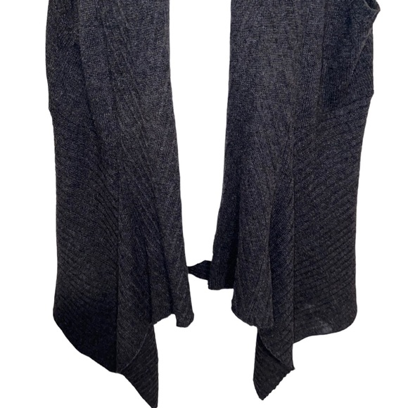 Tres Jolie Wool Blend Sweater Womens XL Open Cardigan Sleeveless Vest Waterfall - Picture 6 of 12